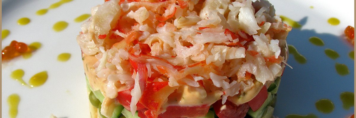 Салат з овочів та ікри