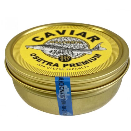 Ікра осетра CAVIAR MALOSSOL PREMIUM, 250 г